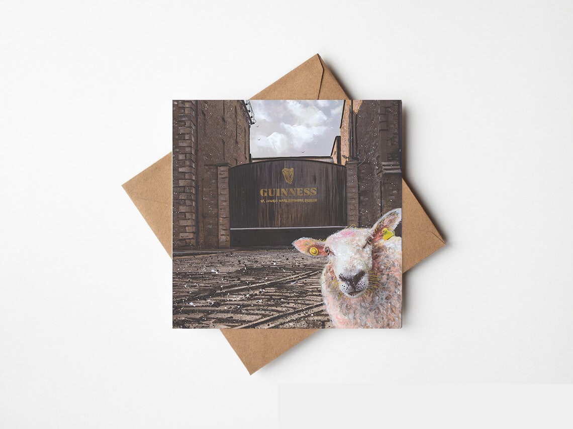 Ewe selfie'@ ST. James' Gate  Co. Dublin- Greeting card